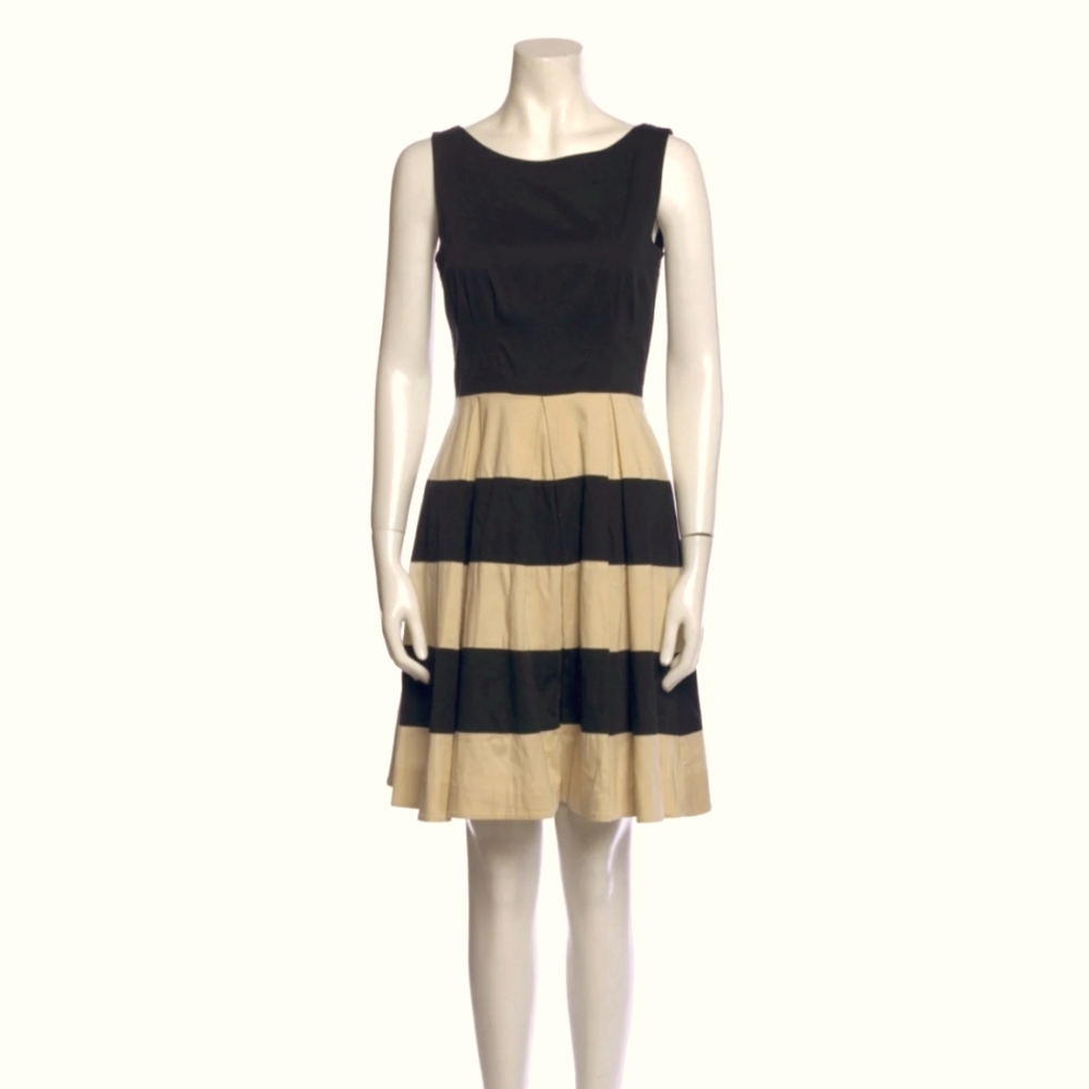 Kate Spade Black & Cream Striped Dress